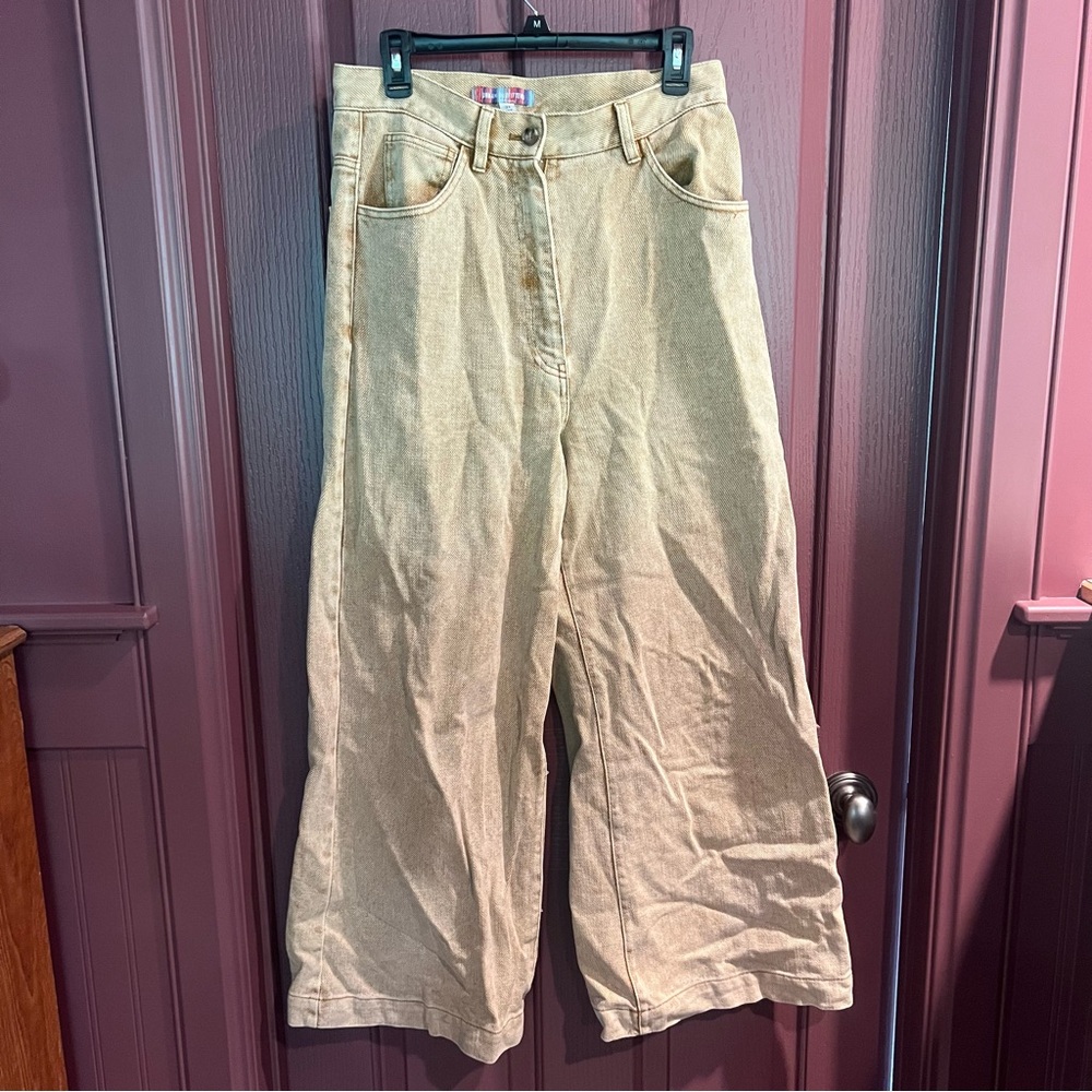 Urban Outfitters Beige Wide Leg Jeans